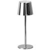 AKKU-TISCHLEUCHTE Roxi 9/27,5 cm  - Chromfarben, KONVENTIONELL, Metall (9/27,5cm)