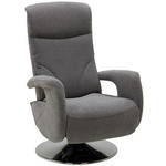 RELAXSESSEL in Textil Grau  - Chromfarben/Grau, Design, Textil/Metall (71/110/83cm) - Dieter Knoll