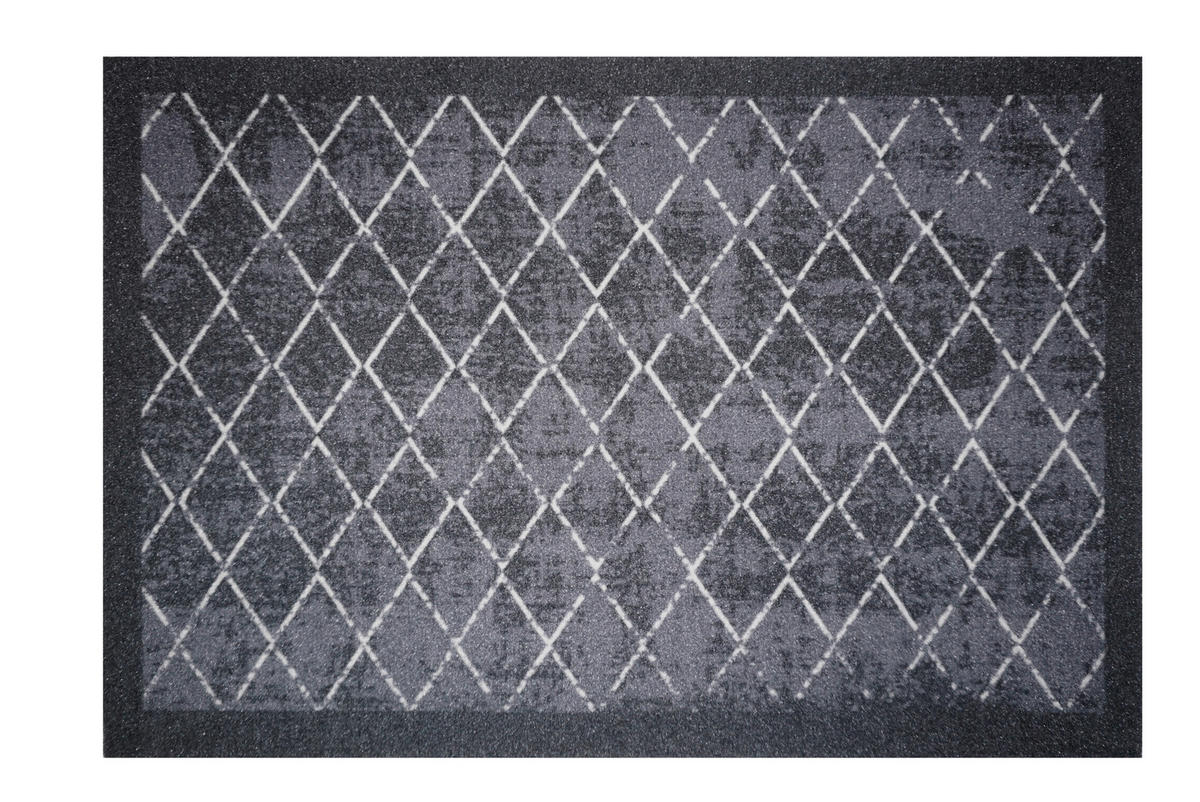 FUßMATTE  80/120 cm  Schwarz, Weiß  - Schwarz/Weiß, Basics, Kunststoff/Textil (80/120cm) - Esposa