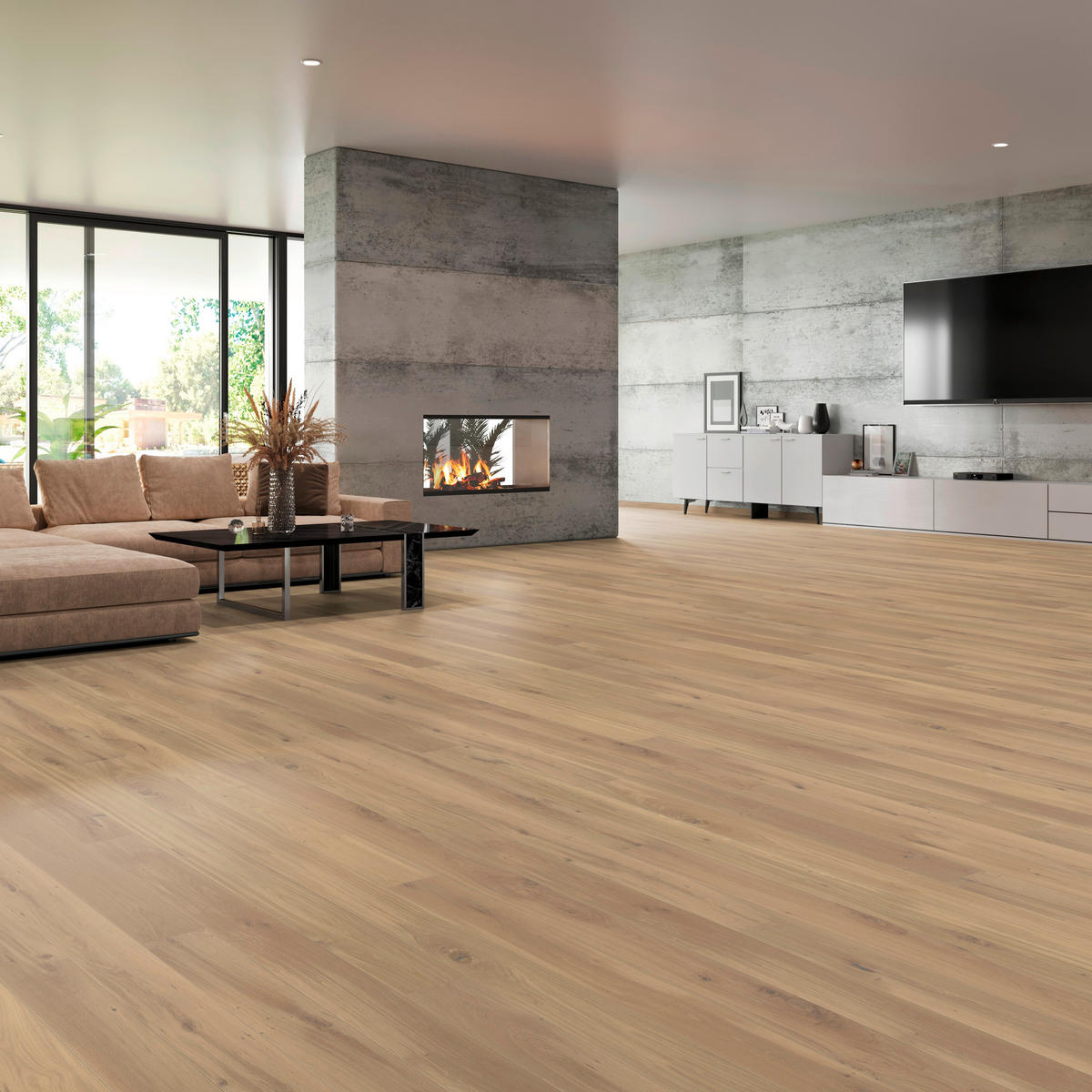LANDHAUSDIELE Rustico Trend Eiche Weiss 100014801  per  m² - Design, Holz (220,5/17,6/1,3cm) - Tilo
