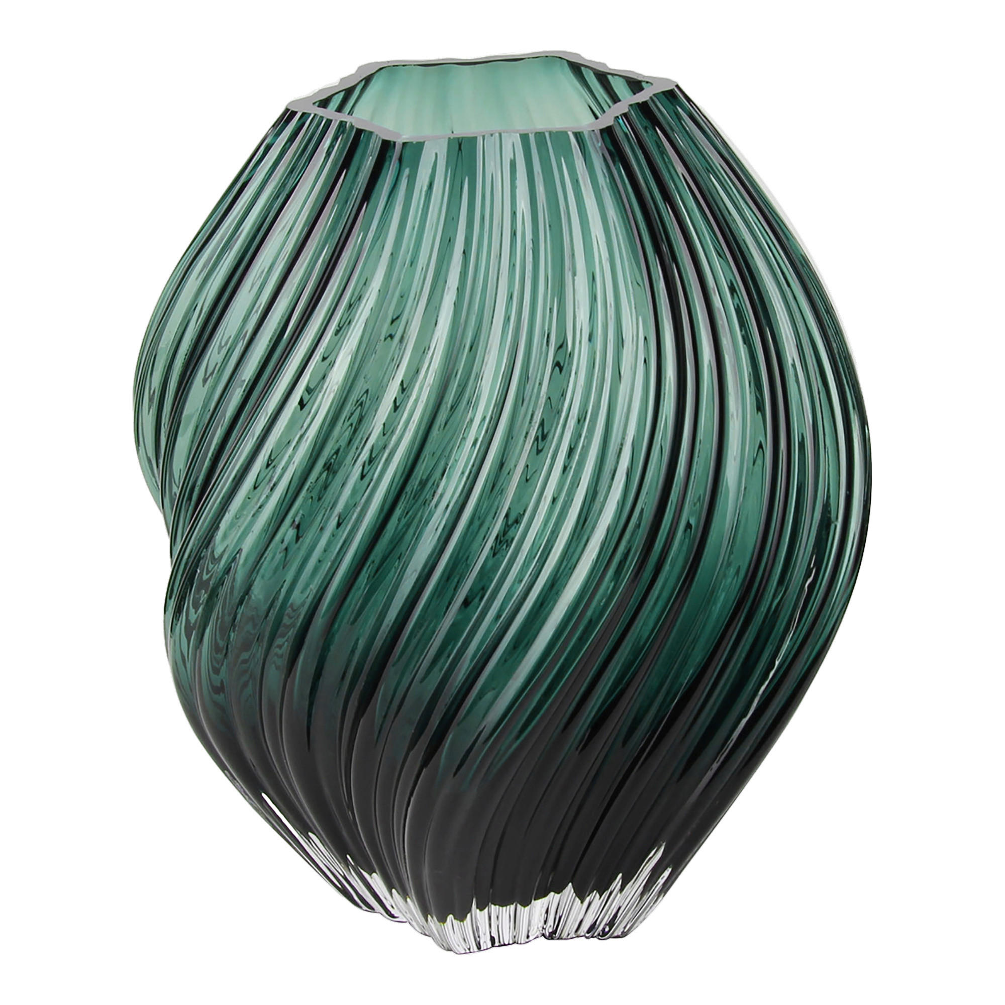 VASE Vase  - Dunkelgrün, Basics, Glas (19/23cm)