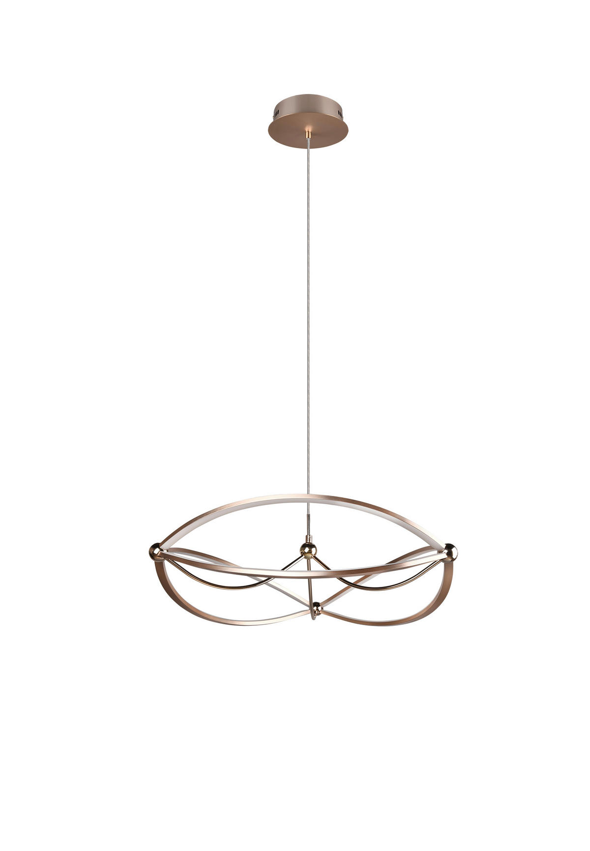 LED LUSTER       - boja mesinga, Lajfstajl, metal (62/150cm)