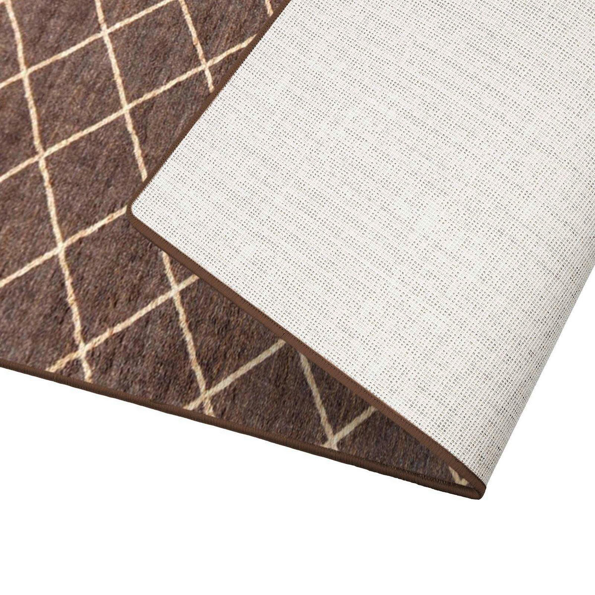 WEBTEPPICH 80/150 cm Cosenza Braun, Beige  - Beige/Braun, Design, Kunststoff/Textil (80/150cm) - Novel