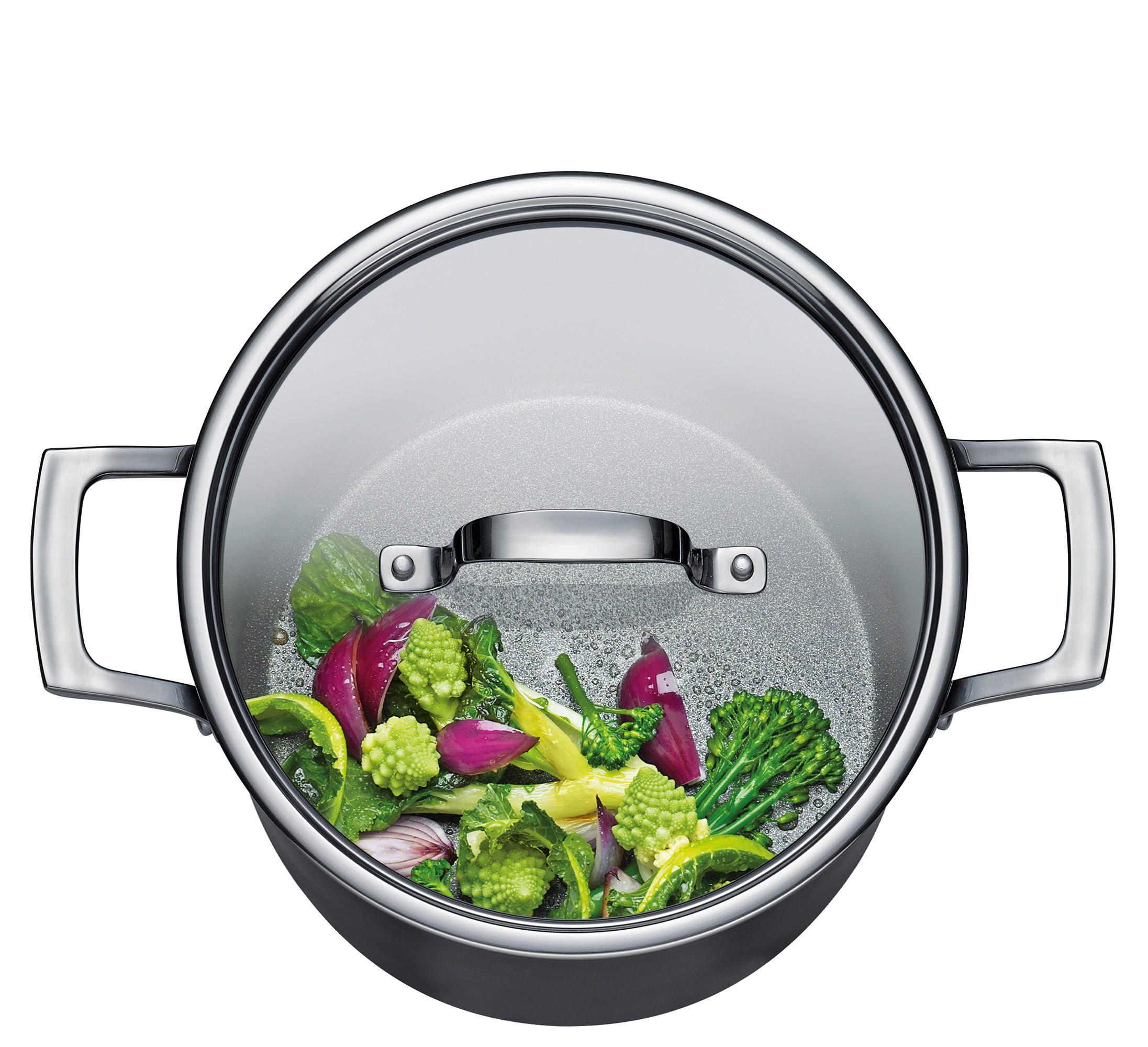 KOCHTOPFSET MERIDIAN INTENSE PRO 4-teilig  - Transparent/Schwarz, Basics, Glas/Metall (60,6/19,6/39,5cm) - Spring