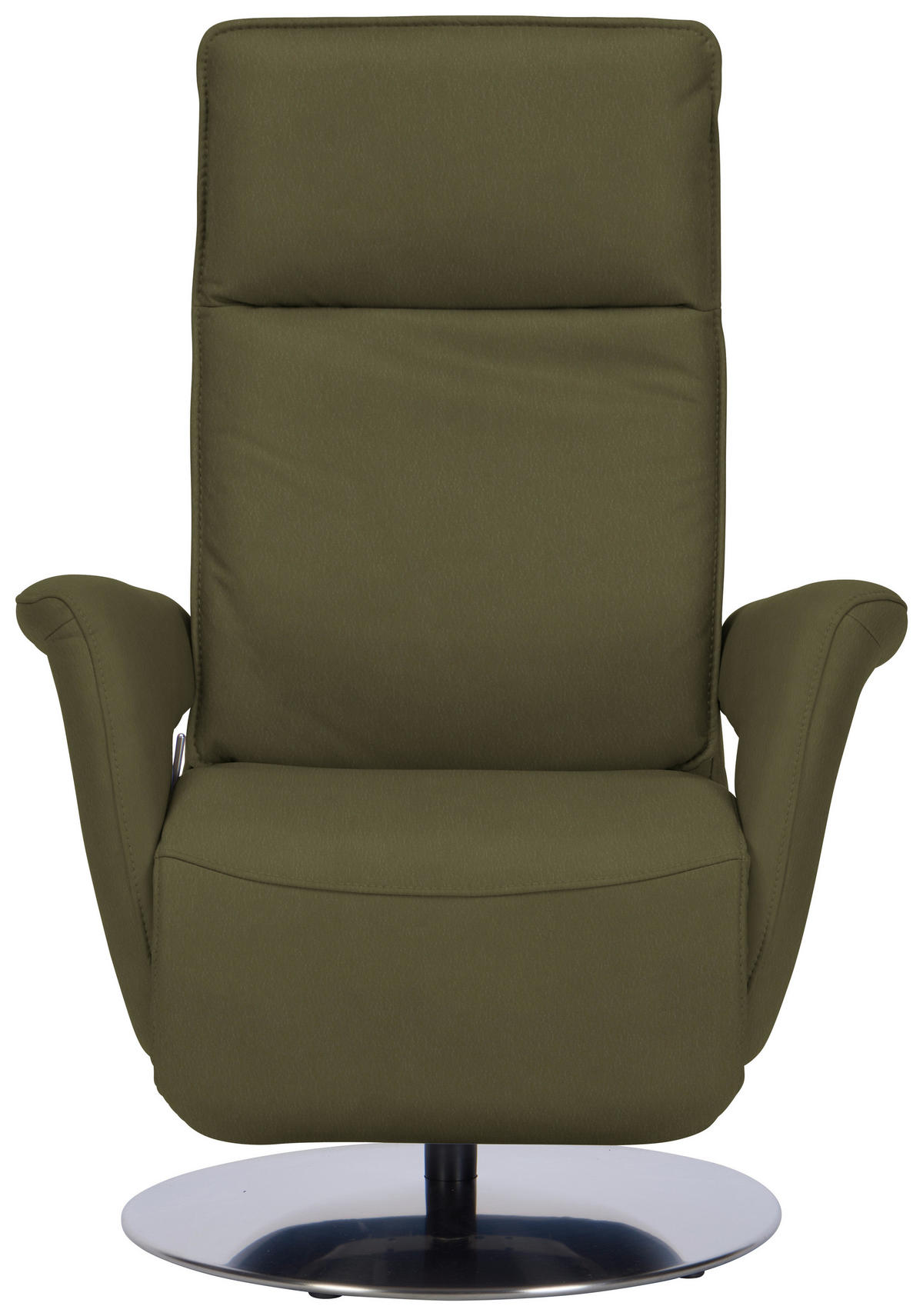 RELAXSESSEL in Leder Grün  - Edelstahlfarben/Grün, Design, Leder/Metall (83/112/87-174cm) - Valdera