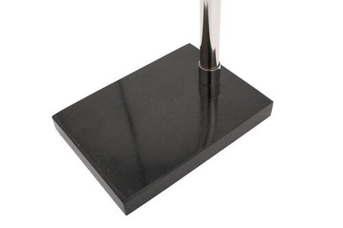STEHLEUCHTE - Silberfarben/Schwarz, Design, Kunststoff/Stein (12/54/46cm) - Kayoom