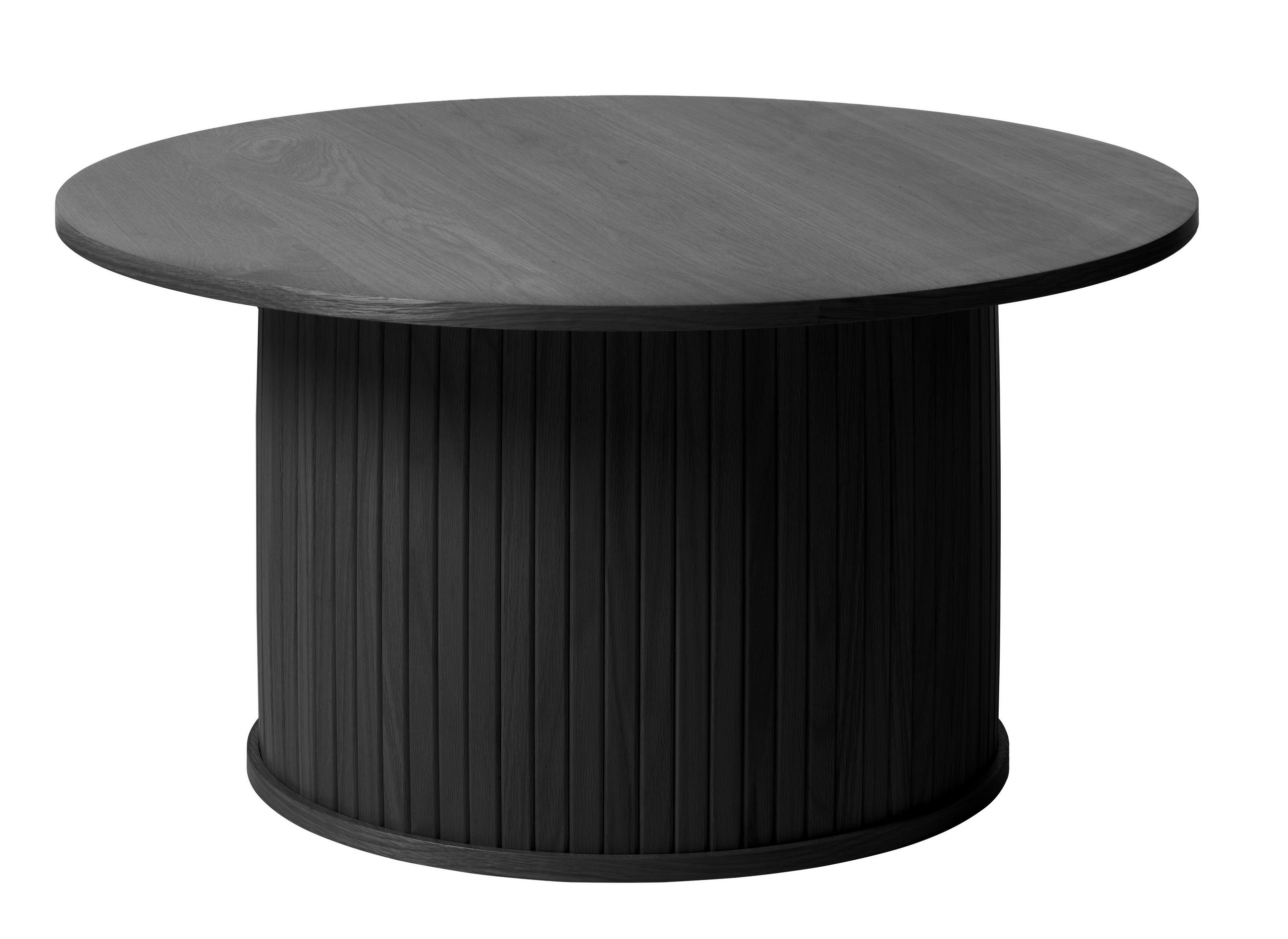 COUCHTISCH furniert 90/90/45 cm rund Schwarz - Schwarz, Trend, Holzwerkstoff (90/90/45cm) - home24
