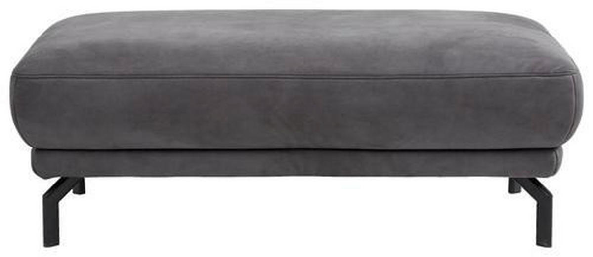 HOCKER in Textil Anthrazit  - Anthrazit/Schwarz, Design, Textil/Metall (127/46/72cm) - Dieter Knoll