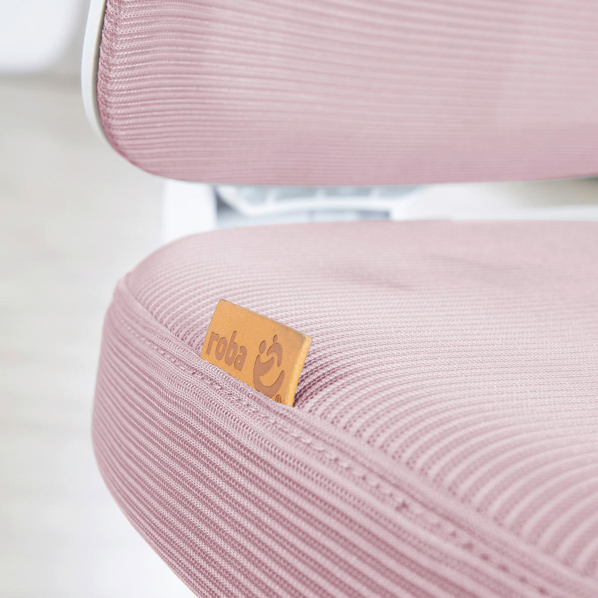 JUGENDDREHSTUHL Rosa, Weiß  - Hellrosa/Rosa, MODERN, Kunststoff/Textil (55/84-94/45cm) - Roba