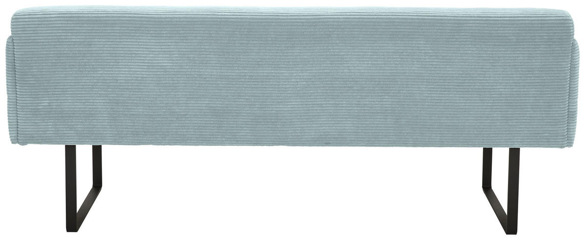 SITZBANK 217/85/69 cm Cord Hellblau Metall  - Schwarz/Hellblau, Design, Textil/Metall (217/85/69cm) - Musterring