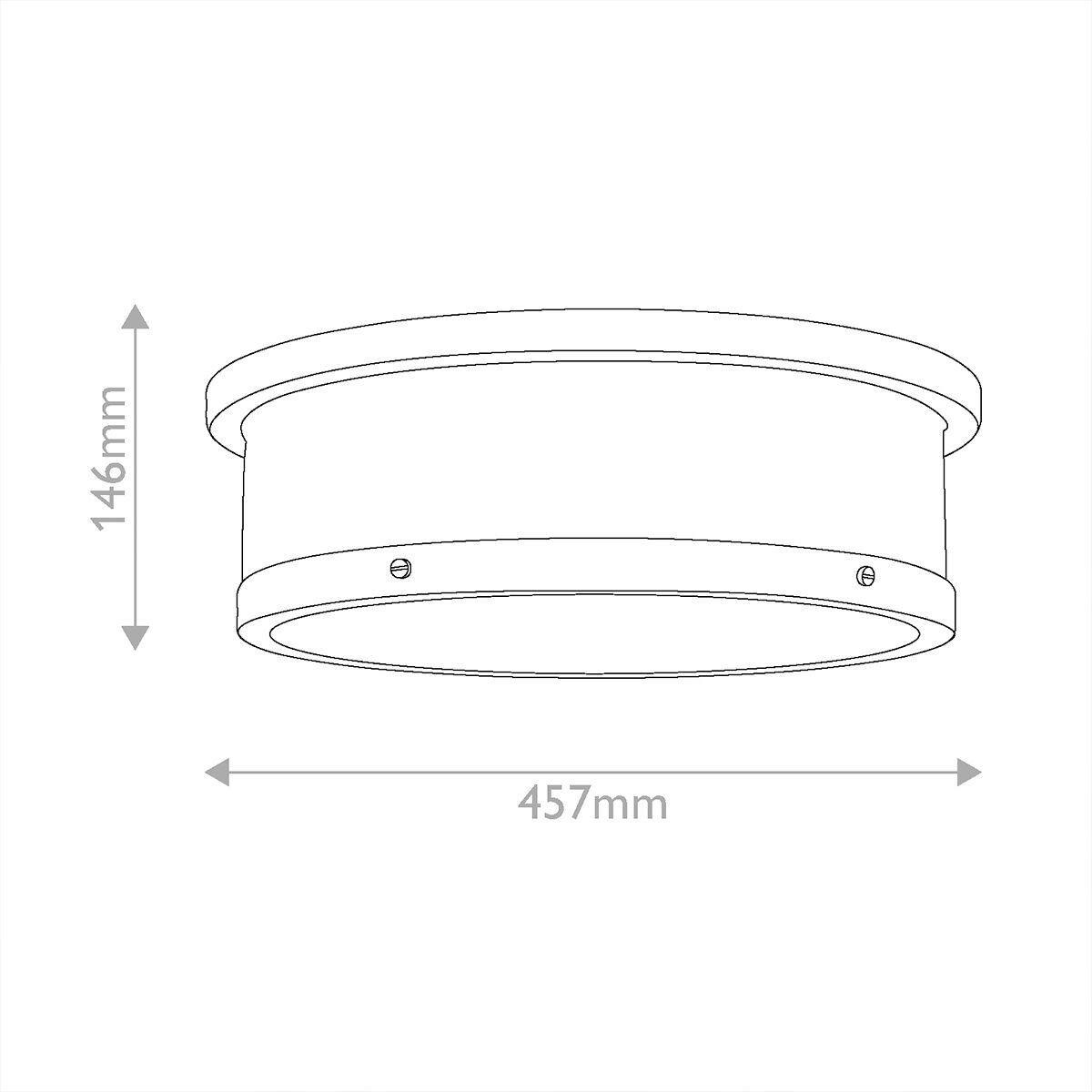 DECKENLEUCHTE Kichler 14,6/45,7 cm  - Goldfarben, Design, Glas/Metall (14,6/45,7cm) - Elstead Lighting