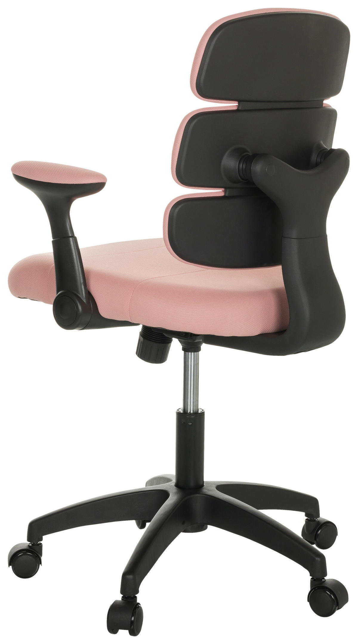 OTOČNÁ ŽIDLE PRO MLÁDEŽ, růžová - růžová/černá, Basics, textil/plast (62/86-97/62cm) - MID.YOU