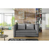 SCHLAFSOFA in Samt Grau, Hellgrau  - Hellgrau/Schwarz, Design, Kunststoff/Textil (132/62/70cm) - MID.YOU