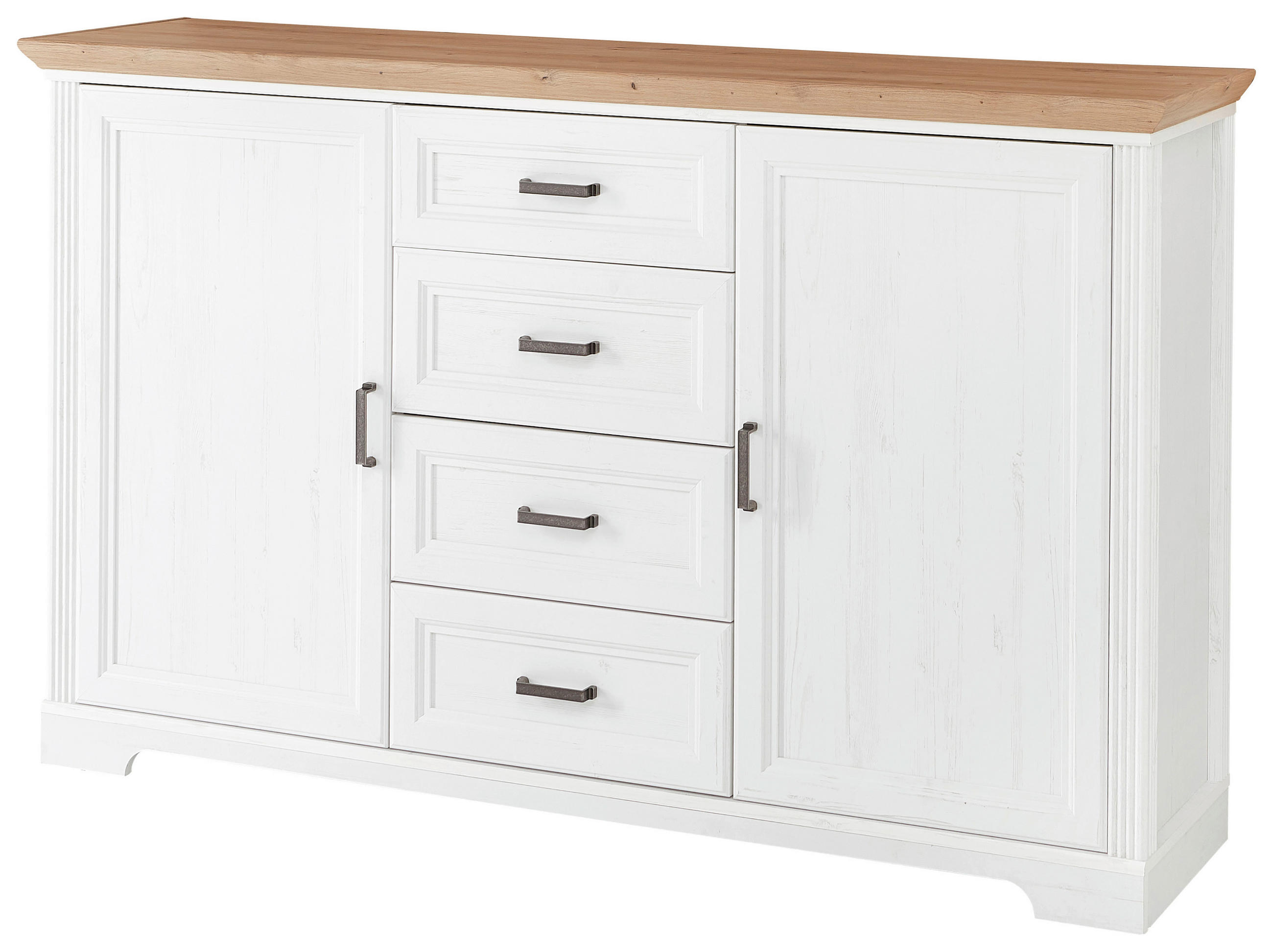 SIDEBOARD  in 165/102/41 cm  - Schwarz/Eiche Artisan, Design, Holzwerkstoff/Metall (165/102/41cm) - Landscape
