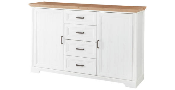 SIDEBOARD  165/102/41 cm 4 Schublade(n)  - Schwarz/Eiche Artisan, Design, Holzwerkstoff/Metall (165/102/41cm) - Landscape