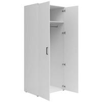 MEHRZWECKSCHRANK 80/195/52 cm  - Weiss/Anthrazit, Modern, Holzwerkstoff/Kunststoff (80/195/52cm) - Carryhome