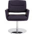 ARMLEHNSTUHL Echtleder Brombeere, Edelstahlfarben - Edelstahlfarben/Brombeere, Design, Leder/Metall (65/88/64cm) - Moderano