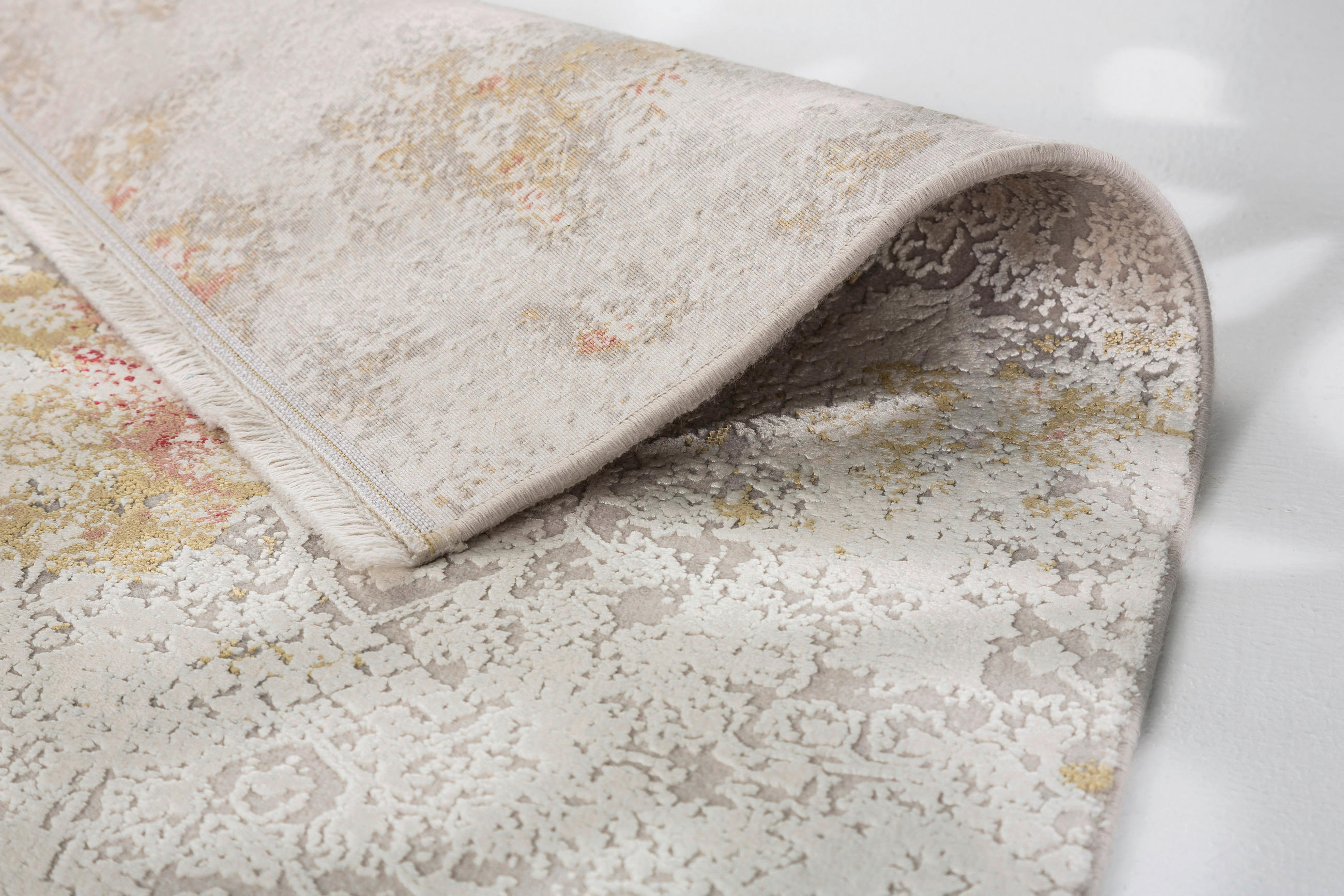 WEBTEPPICH 133/190 cm Gravina Rot, Beige  - Beige/Rot, Design, Textil (133/190cm) - Novel