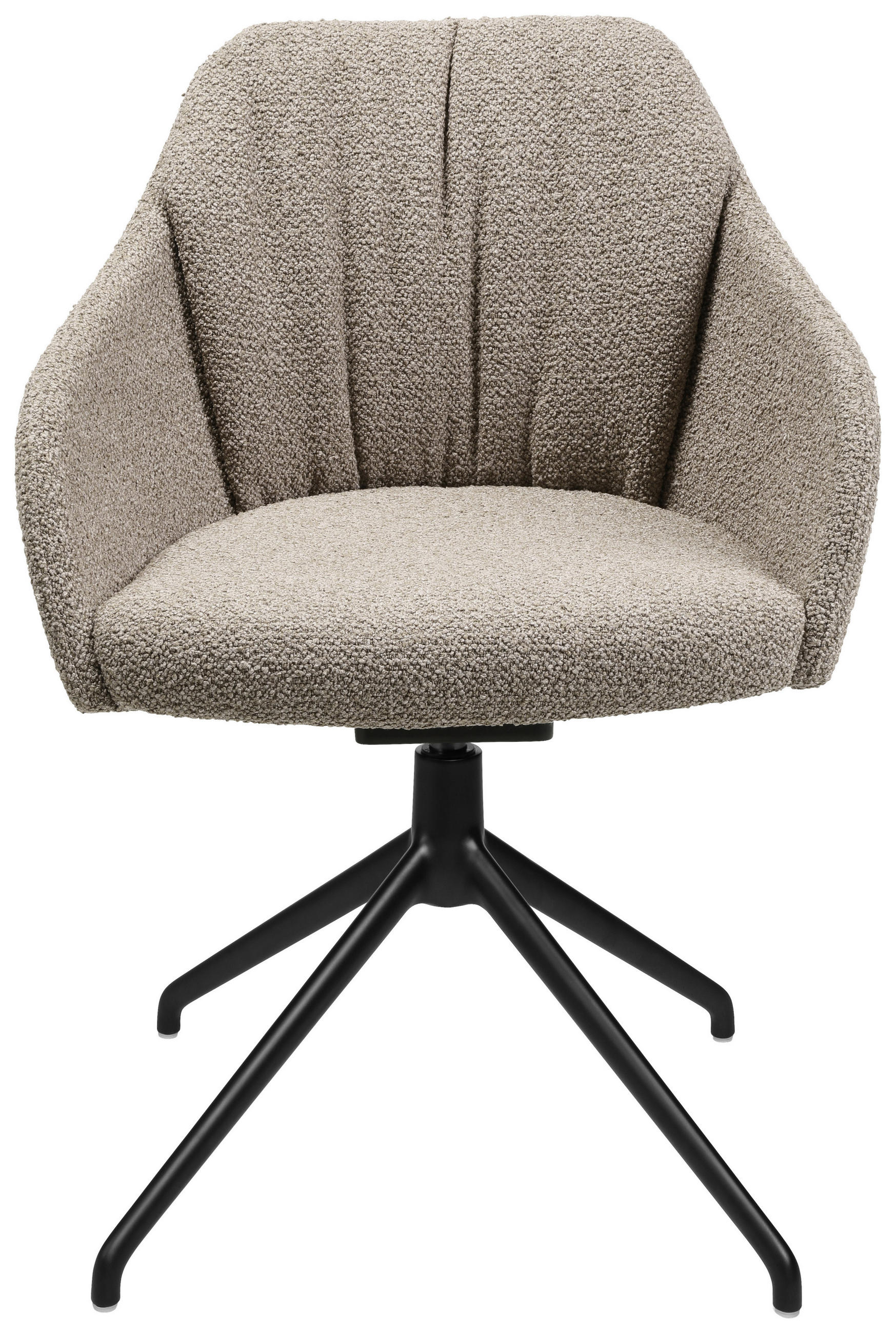 ARMLEHNSTUHL  in Aluminium Flachgewebe  - Schwarz/Naturfarben, Design, Textil/Metall (58/81,5-84,5/60cm) - Johann Jakob