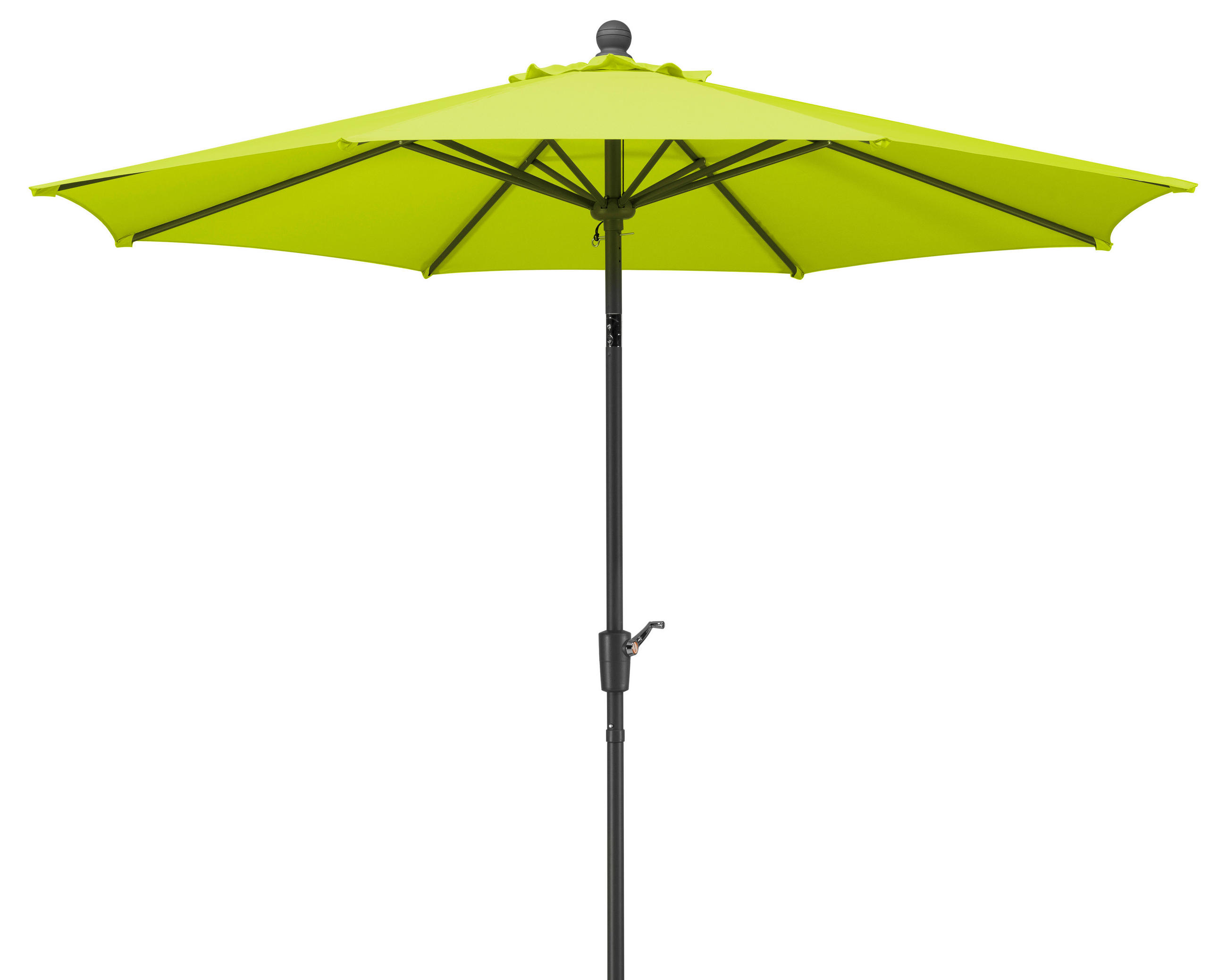 SONNENSCHIRM 270 cm Hellgrün  - Anthrazit/Hellgrün, Basics, Textil/Metall (270/260/270cm) - Schneider