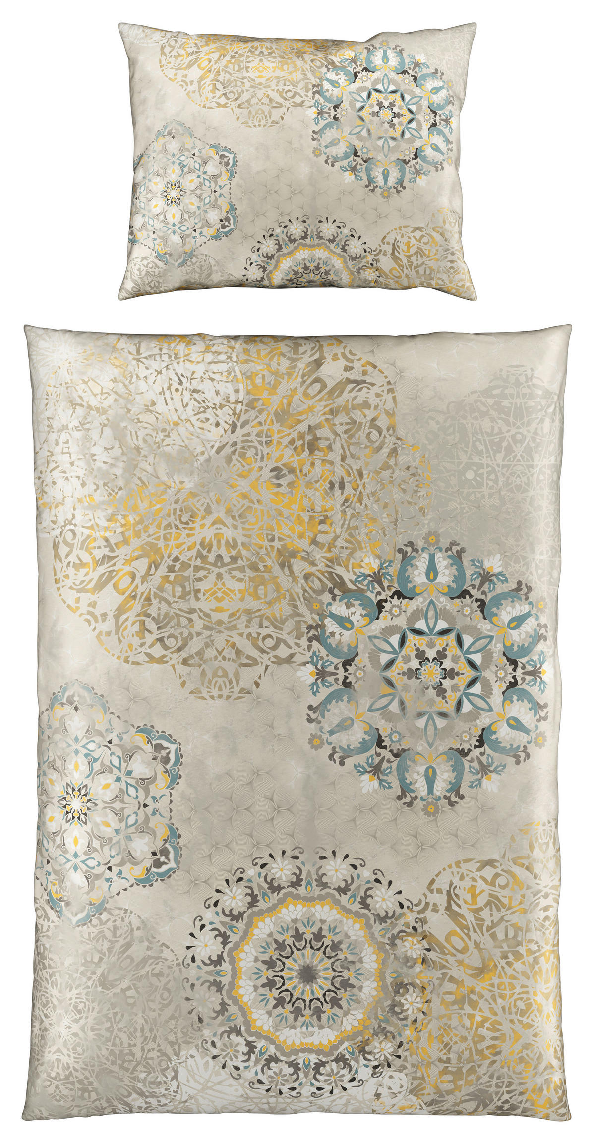 WENDEBETTWÄSCHE Raphael Satin 140/200 cm  - Grau, KONVENTIONELL, Textil (140/200cm) - Novel