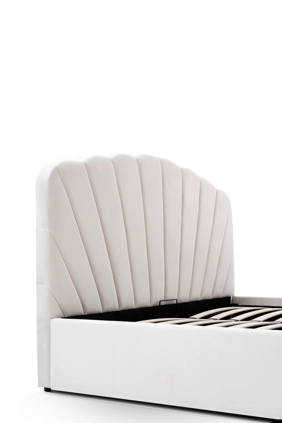 POLSTERBETT Lattenrost, Bettkasten 180/200 cm  in Beige  - Beige/Schwarz, Trend, Holz/Kunststoff (180/200cm) - Ambia Home