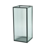 LATERNE - Klar/Schwarz, Trend, Glas/Metall (15/35/15cm)