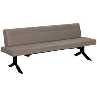 SITZBANK in Metall, Textil Hellbraun  - Hellbraun/Schwarz, Konventionell, Textil/Metall (220/87/70cm) - Moderano