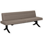 SITZBANK 220/87/70 cm  in Hellbraun  - Hellbraun/Schwarz, KONVENTIONELL, Textil/Metall (220/87/70cm) - Moderano