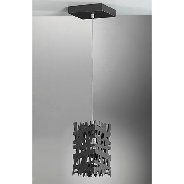 ZÁVESNÉ SVIETIDLO, 14/100 cm  - čierna, Design, kov (14/100cm)