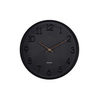 WANDUHR Calma Schwarz  - Schwarz, Basics, Kunststoff (30cm) - Karlsson