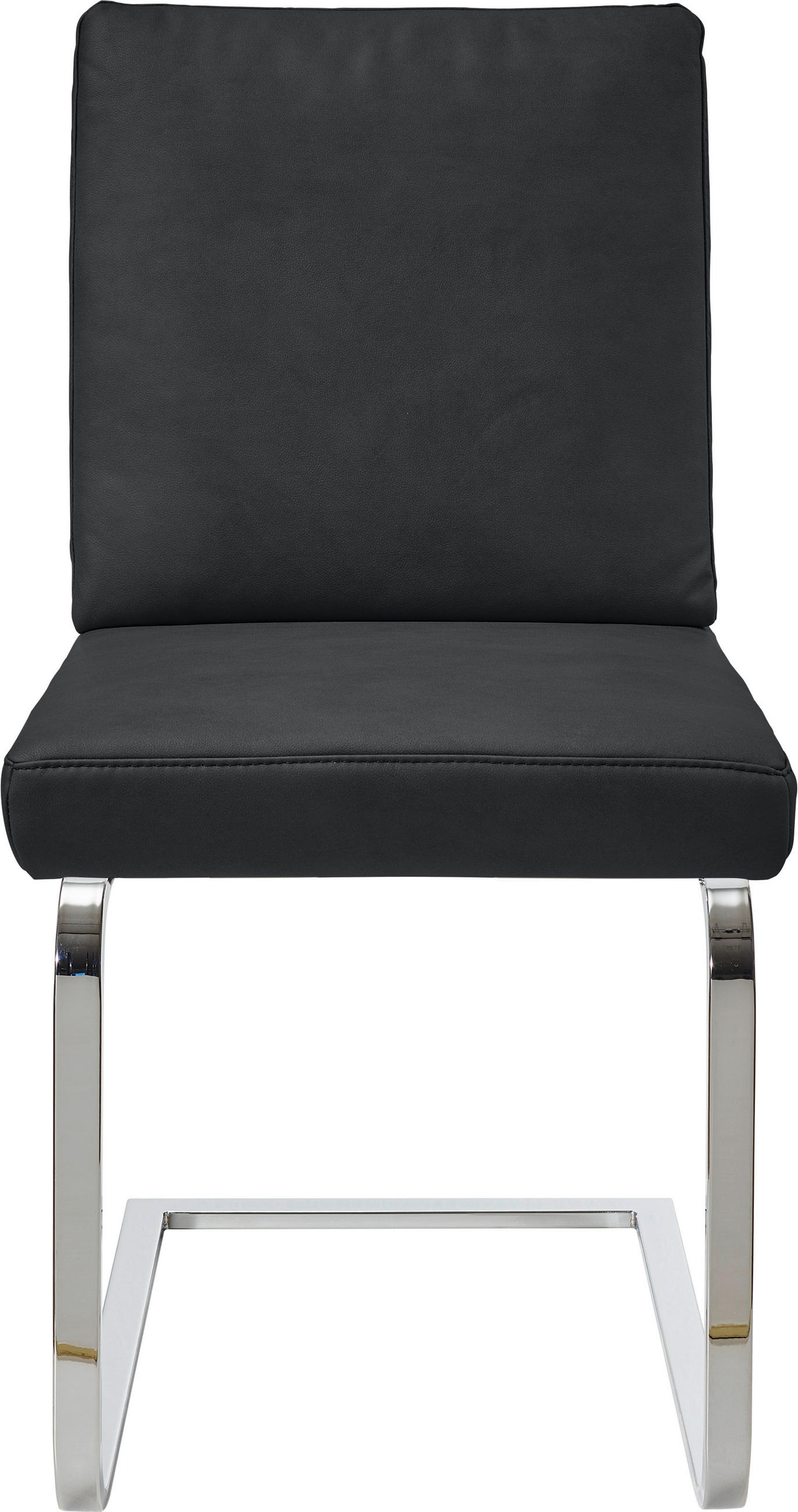 SCHWINGSTUHL  in Stahl Mikrofaser  - Chromfarben/Dunkelgrau, Design, Textil/Metall (46/92/60cm) - Dieter Knoll