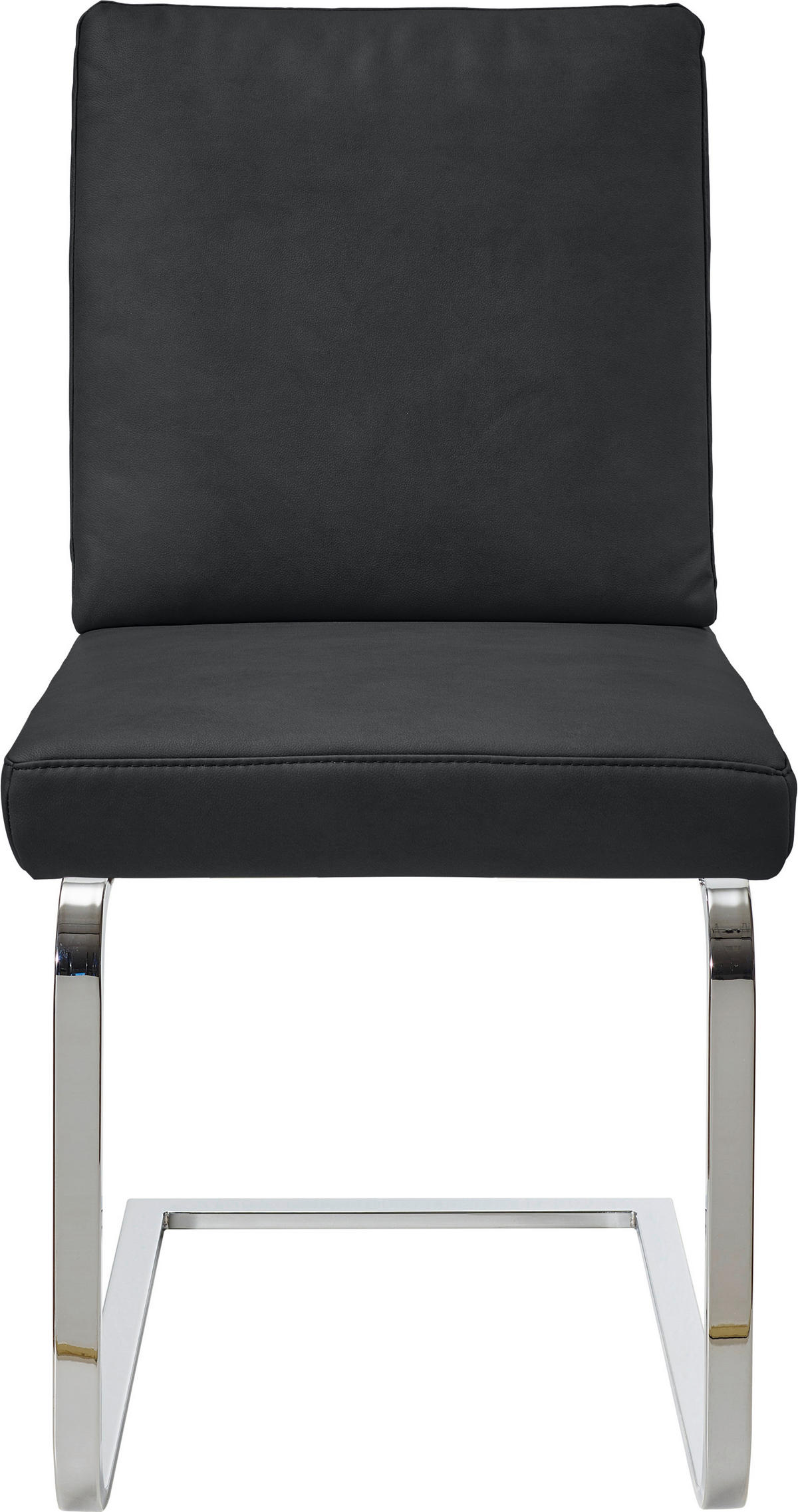 SCHWINGSTUHL  in Stahl Mikrofaser  - Chromfarben/Dunkelgrau, Design, Textil/Metall (46/92/60cm) - Dieter Knoll