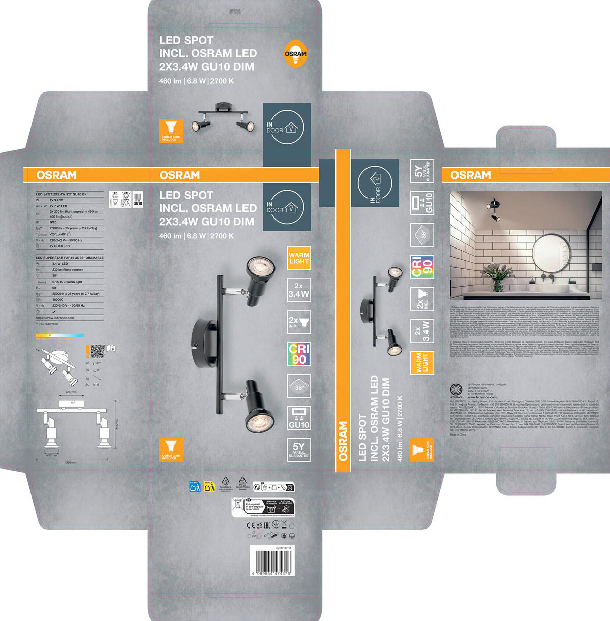 LED-STRAHLER 25,6/9/15,5 cm   - Basics (25,6/9/15,5cm) - Osram
