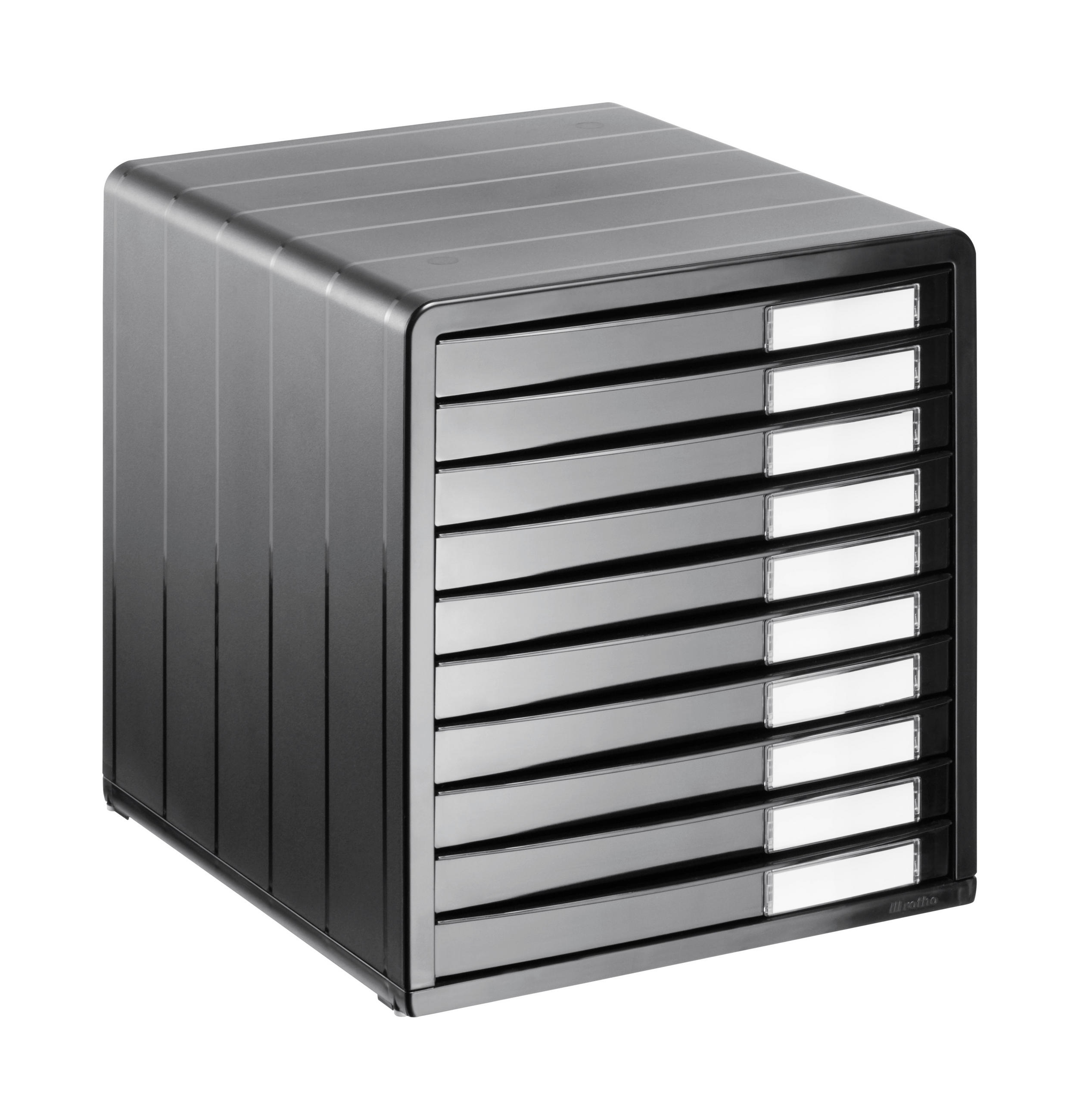 BRIEFABLAGE Anthrazit  - Anthrazit, Basics, Kunststoff (34,5/32/29cm) - Rotho