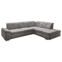 ECKSOFA  in Mikrofaser Hellgrau  312/260 cm  - Chromfarben/Hellgrau, Design, Textil/Metall (312/260cm) - Beldomo Style