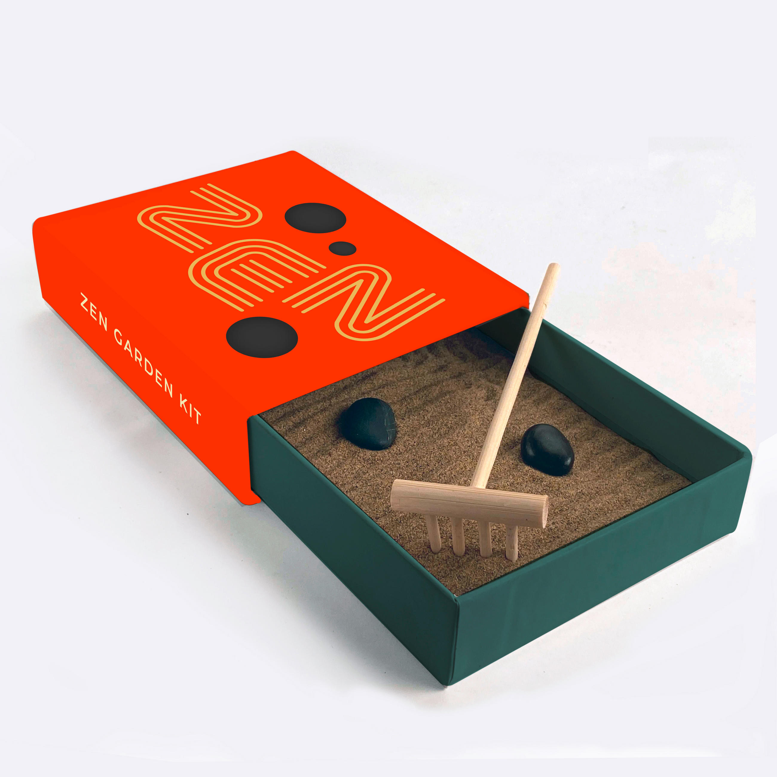 STOLNÍ HRA - černá/hnědá, Basics, přírodní materiály (10,5/3,1/15,5cm) - Kikkerland