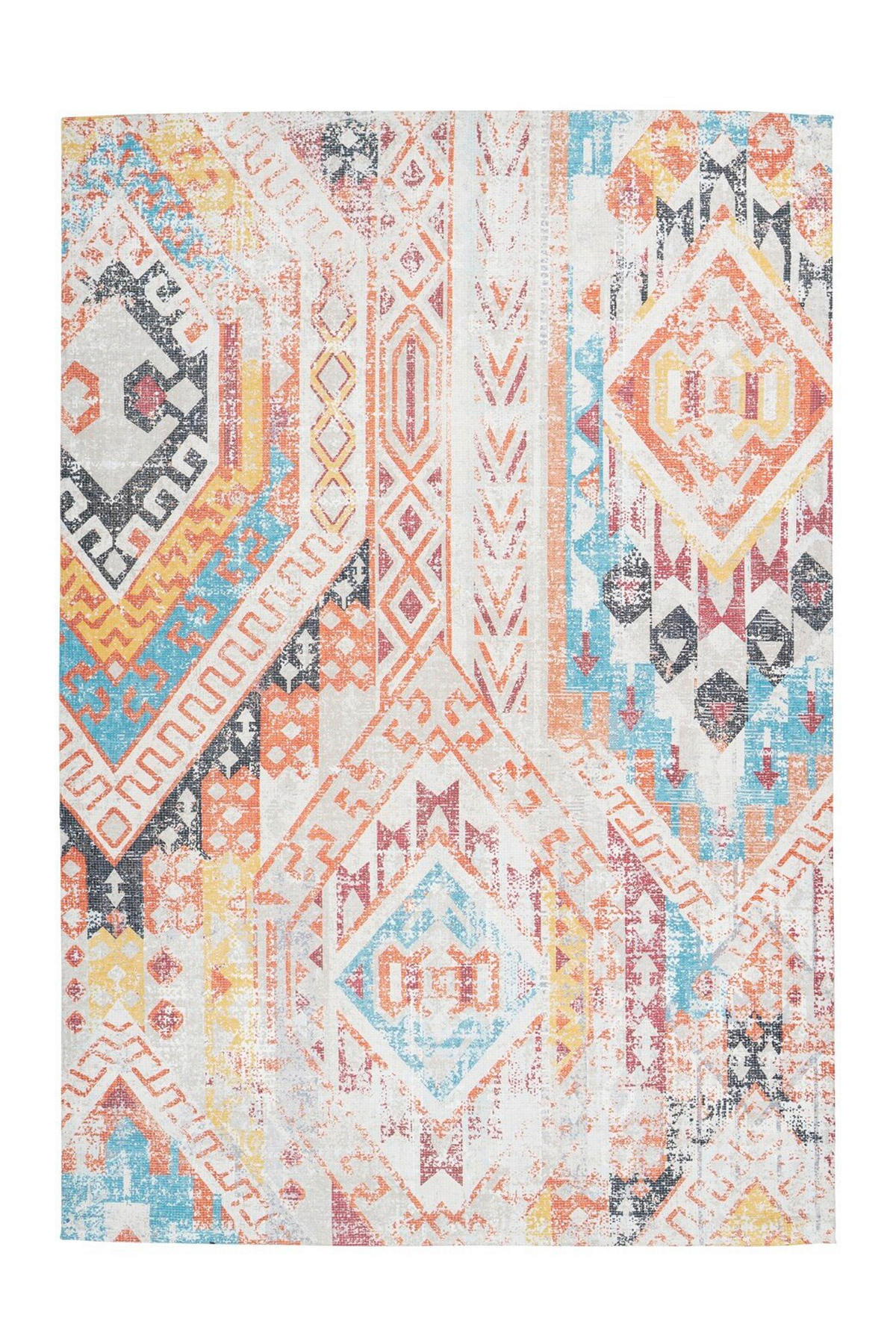 PLOCHO TKANÝ KOBEREC, 120/170 cm, viacfarebná, oranžová - oranžová/viacfarebná, Konventionell, textil (120/170cm)