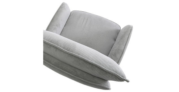ARMLEHNSTUHL  Stoffauswahl, Sitzfläche 360° drehbar, automatische Rückholfunktion Cord  - Hellgrau/Schwarz, Design, Textil/Metall (60/95/62cm) - Novel