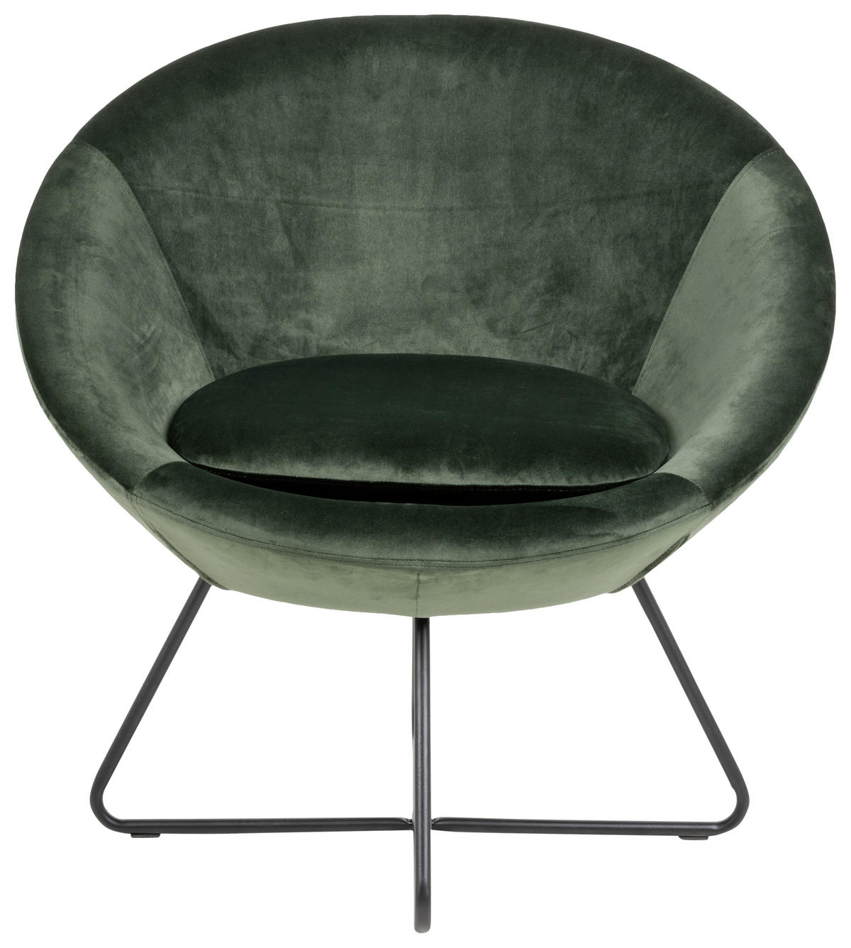 FOTELJ,  temno zelena tekstil - črna/temno zelena, Trend, kovina/tekstil (82,0/79,0/72,5cm) - Livetastic