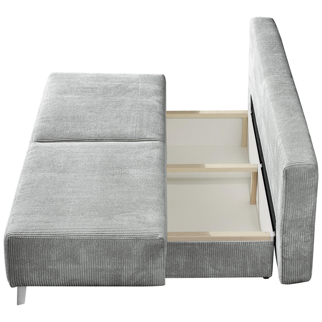 Thumbnail - Novel Schlafsofa Spicy, Hellgrau, Textil, Uni, 2-Sitzer, Füllung: Polyurethan (Pur), 193x85x88 cm, Fußauswahl, Stoffausw...