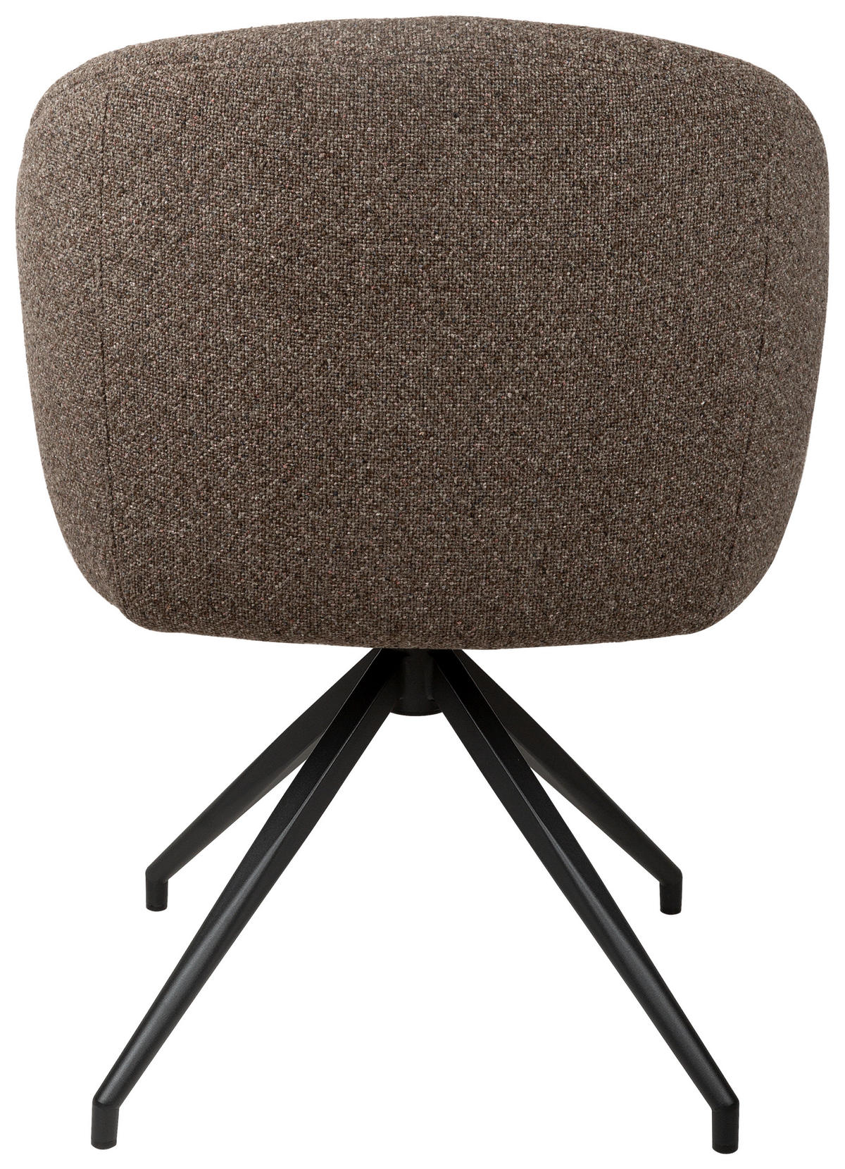 ARMLEHNSTUHL  Sitzfläche 360° drehbar, automatische Rückholfunktion Leinenoptik  - Schwarz/Braun, Design, Holz/Textil (61/84/62cm) - Valnatura