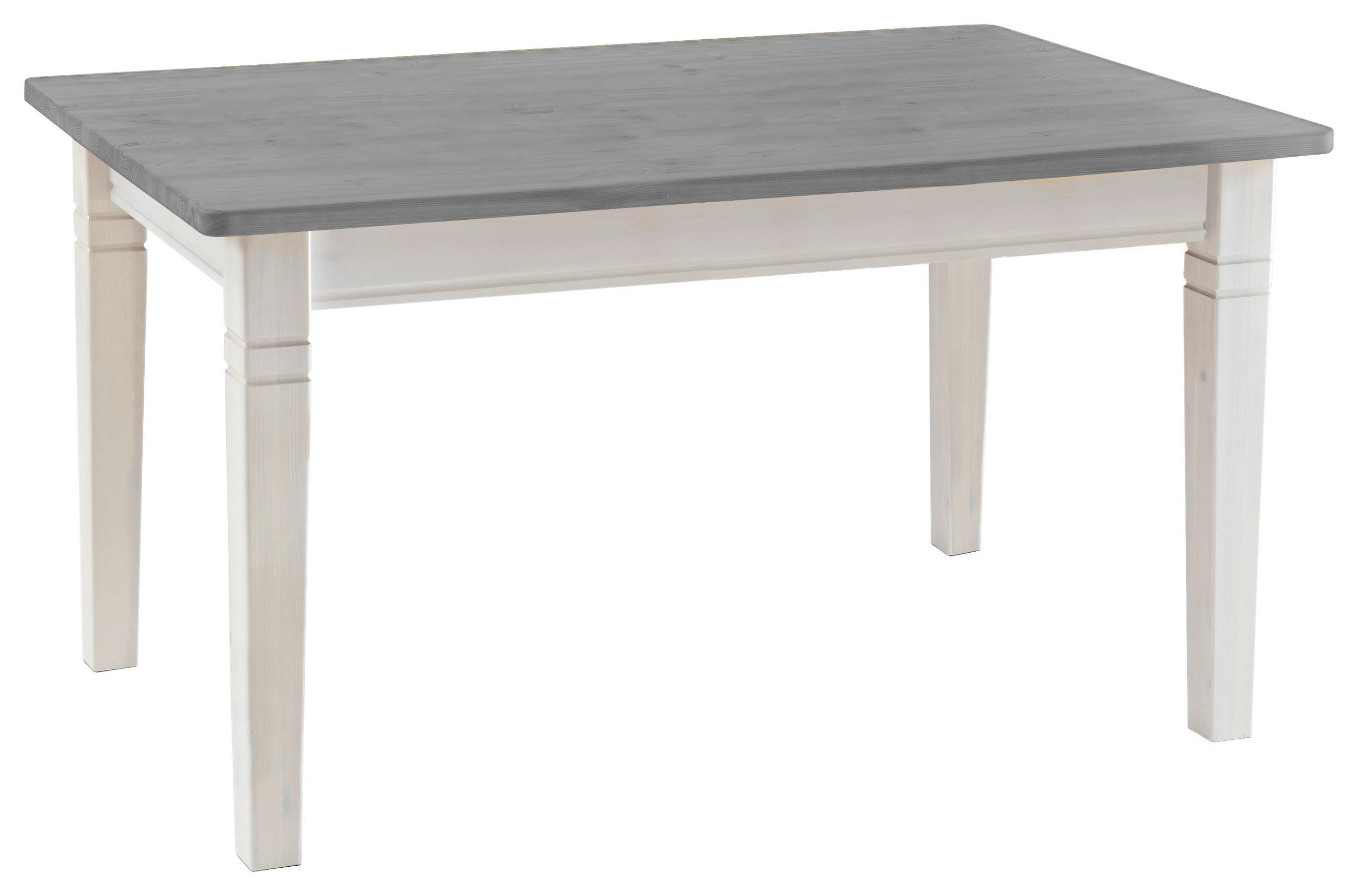 ESSTISCH in Holz 140/90/78 cm  - Weiß/Grau, ROMANTIK / LANDHAUS, Holz (140/90/78cm) - Boxxx