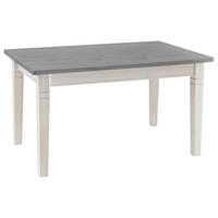 ESSTISCH in Holz 140/90/78 cm  - Weiß/Grau, ROMANTIK / LANDHAUS, Holz (140/90/78cm) - Boxxx