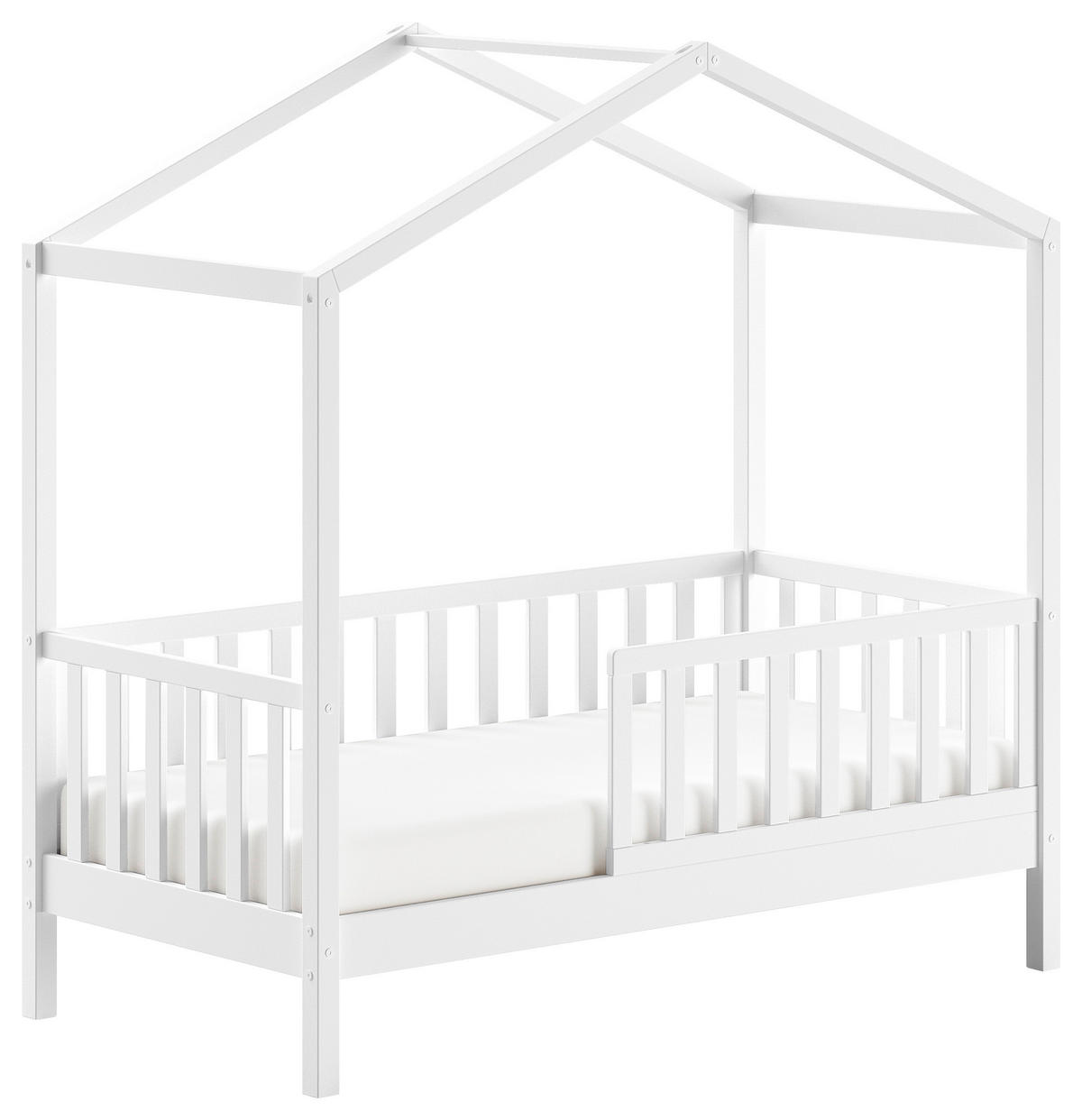 HAUSBETT Rollrost 70/140 cm  in Weiß  - Weiß, MODERN, Holz (70/140cm) - MID.YOU