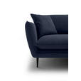 ECKSOFA  in Webstoff Dunkelblau  304/196 cm  - Schwarz/Dunkelblau, KONVENTIONELL, Textil/Metall (304/196cm) - Hom`in