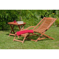 BÄDERLIEGE 69/69/158 cm Eukalyptusholz  - Braun, KONVENTIONELL, Holz (69/69/158cm) - Gardenson