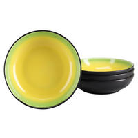 SCHÜSSELSET 4-teilig Hot Green   - Hellgelb/Schwarz, Basics, Keramik (22,5/6cm) - Creatable