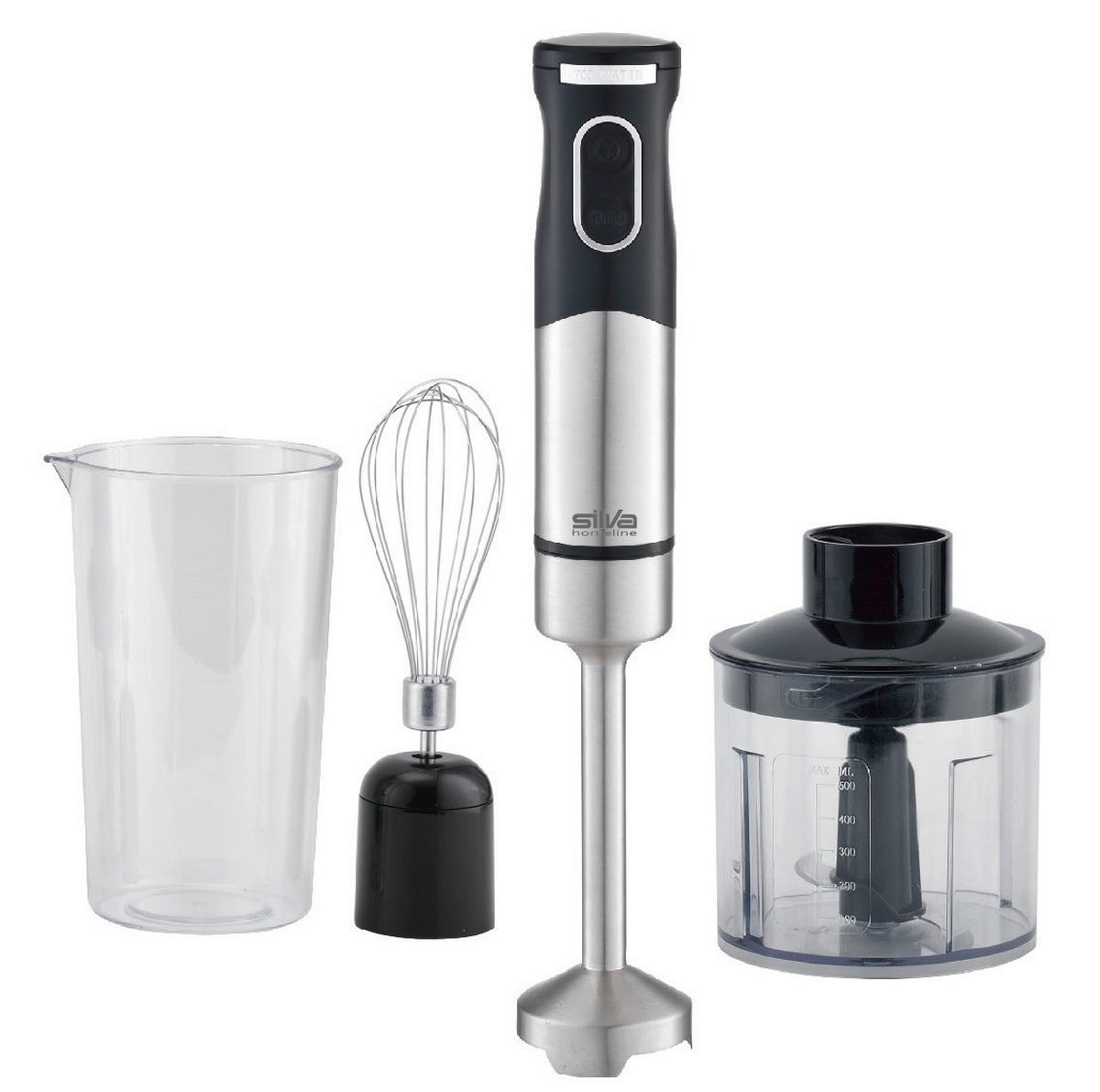 STABMIXER-SET  - Edelstahlfarben/Schwarz, Basics, Kunststoff/Metall (6,5/36,5/8cm) - Silva Homeline