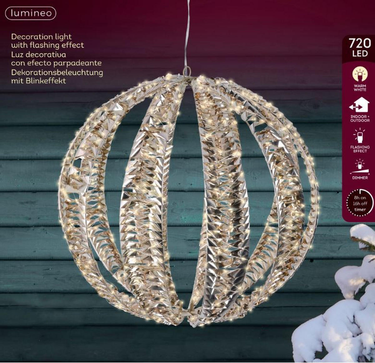 OKRASNA LED-SVETILKA        - Basics (50cm) - X-Mas